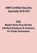 AWS Certified Security Specialty SCS-C03 Study Guide 2026 &vert; Complete Exam Prep Notes&comma; Questions & Answers