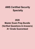 AWS Certified Security &ndash; Specialty Study Guide 2026 &vert; Complete SCS Exam Prep Notes&comma; Questions & Answers