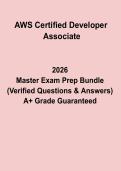 AWS Certified Developer &ndash; Associate Study Guide 2026 &vert; Complete DVA-C02 Exam Prep Notes&comma; Questions & Answers