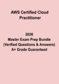 AWS Certified Cloud Practitioner Study Guide 2026 &vert; Complete CLF-C02 Exam Prep Notes&comma; Questions & Answers