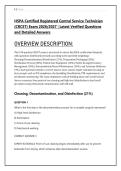 HSPA Certified Registered Central Service Technician &NewLine;&lpar;CRCST&rpar; Exam 2026&sol;2027 &vert; Latest Verified Questions &NewLine;and Detailed Answers