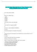 Lean Six Sigma Black Belt Recap 1 Exam- Questions with &NewLine;Verified ANSWERS &lpar;Guaranteed Success&rpar; 