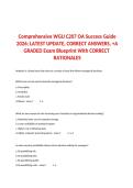 Comprehensive WGU C207 OA Success Guide 2026 Latest Update with Exam Blueprint Correct Answers and Detailed Rationales&NewLine;