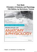 TEST BANK for Principles of Anatomy and Physiology 15th Edition Derrickson & Tortora &lpar;All Chapters 1-29&rpar; &vert; Complete Guide with Questions&comma; Answers & Diagrams