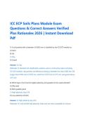 ICC ECP Soils Plans Module Exam&NewLine;Questions & Correct Answers Verified&NewLine;Plus Rationales 2026 &vert; Instant Download&NewLine;Pdf