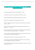 Six Sigma&colon; Black Belt Test Questions with Verified ANSWERS &NewLine;&lpar;Guaranteed Success&rpar; 