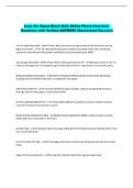 Lean Six Sigma Black Belt&colon; Define Phase Overview- &NewLine;Questions with Verified ANSWERS &lpar;Guaranteed Success&rpar; 