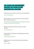 CDL SCHOOL BUS ENDORSEMENT&NewLine;UPDATED TEST PAPER SOLVED&NewLine;QUESTIONS FULL SOLUTION&NewLine;