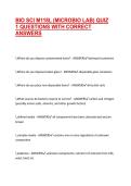 BIO SCI M118L &lpar;MICROBIO LAB&rpar; QUIZ 1 QUESTIONS WITH CORRECT ANSWERS