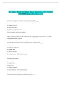 Six Sigma Black Belt Study Guide- Questions with Verified &NewLine;ANSWERS &lpar;Guaranteed Success&rpar; 