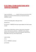 E153 FINAL EXAM QUESTIONS WITH VERIFIED ANSWERS