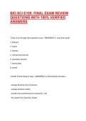 BIO SCI E109&colon; FINAL EXAM REVIEW QUESTIONS WITH 100&percnt; VERIFIED ANSWERS