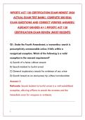MPOETC ACT 120 CERTIFICATION EXAM NEWEST 2026 ACTUAL TEST BANK &ndash; PASS YOUR PENNSYLVANIA POLICE OFFICER CERTIFICATION WITH CONFIDENCE&NewLine;&NewLine;