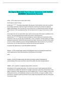 Six Sigma Black Belt Part 3 Exam- Questions with Verified &NewLine;ANSWERS &lpar;Guaranteed Success&rpar; 