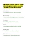 GED SOCIAL STUDIES 2026 TEST PAPER&NewLine;DETAILED QUESTIONS AND ANSWERS&NewLine;ACCURATE STUDY SET GRADED A&plus;