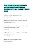 CETA ACTUAL EXAM QUESTIONS AND&NewLine;ANSWERS COMPREHENSIVE EXAM&NewLine;REVIEW STUDY SHEET COMPLETE SOLVED&NewLine;GUIDE&NewLine;