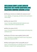 CETA EXAM SCRIPT LATEST UPDATE&NewLine;PRACTICE TEST PAPER QUESTIONS AND&NewLine;SOLUTIONS VERIFIED GRADED A PLUS&NewLine;