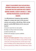 SHRM CP EXAM 2026 &ndash; COMPLETE PACKAGE DEAL WITH CORRECT ANSWERS & RATIONALES&NewLine;&NewLine;