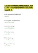 GUAM CHAUFFEUR LICENSE ACTUAL TEST&NewLine;PAPER 2026 QUESTIONS WITH SOLUTIONS&NewLine;GRADED A&plus;