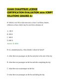 GUAM CHAUFFEUR LICENSE&NewLine;CERTIFICATION EVALUATION 2026 SCRIPT&NewLine;SOLUTIONS GRADED A&plus;&NewLine;