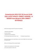 Comprehensive WGU C207 OA Success Guide 2026 Latest Update with Exam Blueprint Correct Answers and Detailed Rationales