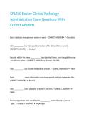 CPL250 Beaker Clinical Pathology Administration Exam Questions With Correct Answers