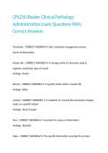 CPL250 Beaker Clinical Pathology Administration Exam Questions With Correct Answers&period;