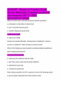 AGACNP - Based on Frances Guide Review Materials&vert; Complete questions and answers&vert; GET IT 100&percnt; ACCURATE&excl;&excl; 2026&excl;&excl;