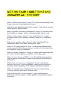 MGT 300 EXAM 3 QUESTIONS AND ANSWERS ALL CORRECT