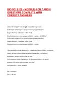 BIO SCI E109 - MODULE 4 CH 7 AND 8 QUESTIONS COMPLETE WITH CORRECT ANSWERS