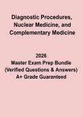 Diagnostic Procedures in Nuclear Medicine & Complementary Medicine Study Guide 2026 &vert; Complete Exam Prep Notes & Review