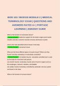 BUNDLE FOR BIOD 103 &sol; BIOD103 MODULE 1&comma;2&comma; 3 & 4 &vert; MEDICAL TERMINOLOGY EXAM &vert; QUESTIONS AND ANSWERS RATED A&plus; &vert; PORTAGE LEARNING &vert; 2026&sol;2027 GUIDE