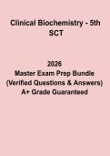 Clinical Biochemistry &lpar;5th SCT&rpar; Study Guide 2026 &vert; Complete Revision Notes&comma; Questions & Exam Prep