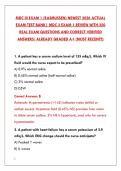  MDC III EXAM 1 &ndash; COMPLETE TEST BANK WITH 200&plus; Q&AS&comma; ABGS&comma; SHOCK&comma; & CRITICAL CARE RATIONALES