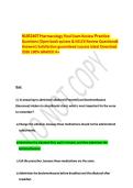 NUR2407 &NewLine;Pharmacology Final Exam Review Practice &NewLine;Questions &lpar;Open book quizzes & NCLEX Review Questions& &NewLine;Answers&rpar; Satisfaction guaranteed success latest Download &NewLine;2026 100&percnt; GRADED A&plus; 