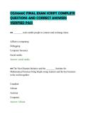 CGS1060C FINAL EXAM SCRIPT COMPLETE&NewLine;QUESTIONS AND CORRECT ANSWERS&NewLine;VERIFIED PASS