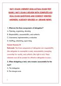  N471 EXAM 3 &ndash; COMPLETE TEST BANK WITH 200&plus; Q&AS&comma; LEADERSHIP&comma; OB & SAFETY RATIONALES