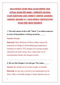  NAUI NITROX DIVER FINAL EXAM &lpar;2026&rpar; &ndash; COMPLETE TEST BANK WITH 200&plus; Q&AS & DETAILED RATIONALES