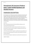 Pennsylvania &lpar;PA&rpar; Life Insurance Producer Exam &vert; Latest Verified Questions and Detailed Answers 