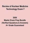 Review of Nuclear Medicine Technology Exam 7 2026 &vert; NMTCB Practice Questions&comma; Answers & Study Guide