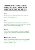 CHAMBERLAIN NR 222 FINAL CONCEPT&NewLine;REVIEW GUIDE 2026 COMMUNICATION&NewLine;ETHICS AND PROFESSIONAL PRACTICE&NewLine;