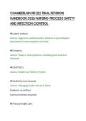 CHAMBERLAIN NR 222 FINAL REVISION&NewLine;HANDBOOK 2026 NURSING PROCESS SAFETY&NewLine;AND INFECTION CONTROL