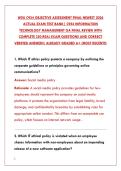 WGU C954 OBJECTIVE ASSESSMENT &lpar;OA&rpar; FINAL EXAM &ndash; COMPLETE TEST BANK WITH 200&plus; Q&AS & DETAILED RATIONALES