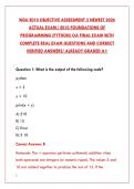 WGU E010 &sol; D335 FOUNDATIONS OF PROGRAMMING &lpar;PYTHON&rpar; OA FINAL EXAM &ndash; COMPLETE TEST BANK WITH 200&plus; Q&AS & DETAILED RATIONALE