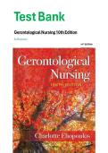 Test Bank for Gerontological Nursing&comma; 10th Edition by Charlotte Eliopoulos &vert;&vert;ISBN 978-1975161002&vert;&vert;Complete Guid&vert;&vert;Latest Edition&period;