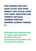NGN Nursing HESI Exit Exam Practice Questions Answers Clinical Judgment Study Guide PDF Download&NewLine;&NewLine;