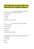 CHW COMPLETE SOLUTION SCRIPT 2026&NewLine;QUESTIONS WITH ANSWERS GRADED A&plus;