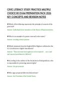 CIVIC LITERACY STUDY PRACTICE MULTIPLE&NewLine;CHOICE 80 EXAM PREPARATION PACK 2026&NewLine;KEY CONCEPTS AND REVISION NOTES