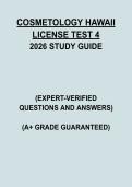 COSMETOLOGY HAWAII LICENSE TEST 4 &vert; STUDY GUIDE & PRACTICE REVIEW &vert; 2026