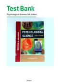 Test Bank for Psychological Science&comma; 6th Edition by Michael S&period; Gazzaniga&comma; Todd F&period; Heatherton&comma; and Diane Halpern &vert;&vert;Complete Guide A&plus;&vert;&vert;LATEST EDITION&period;